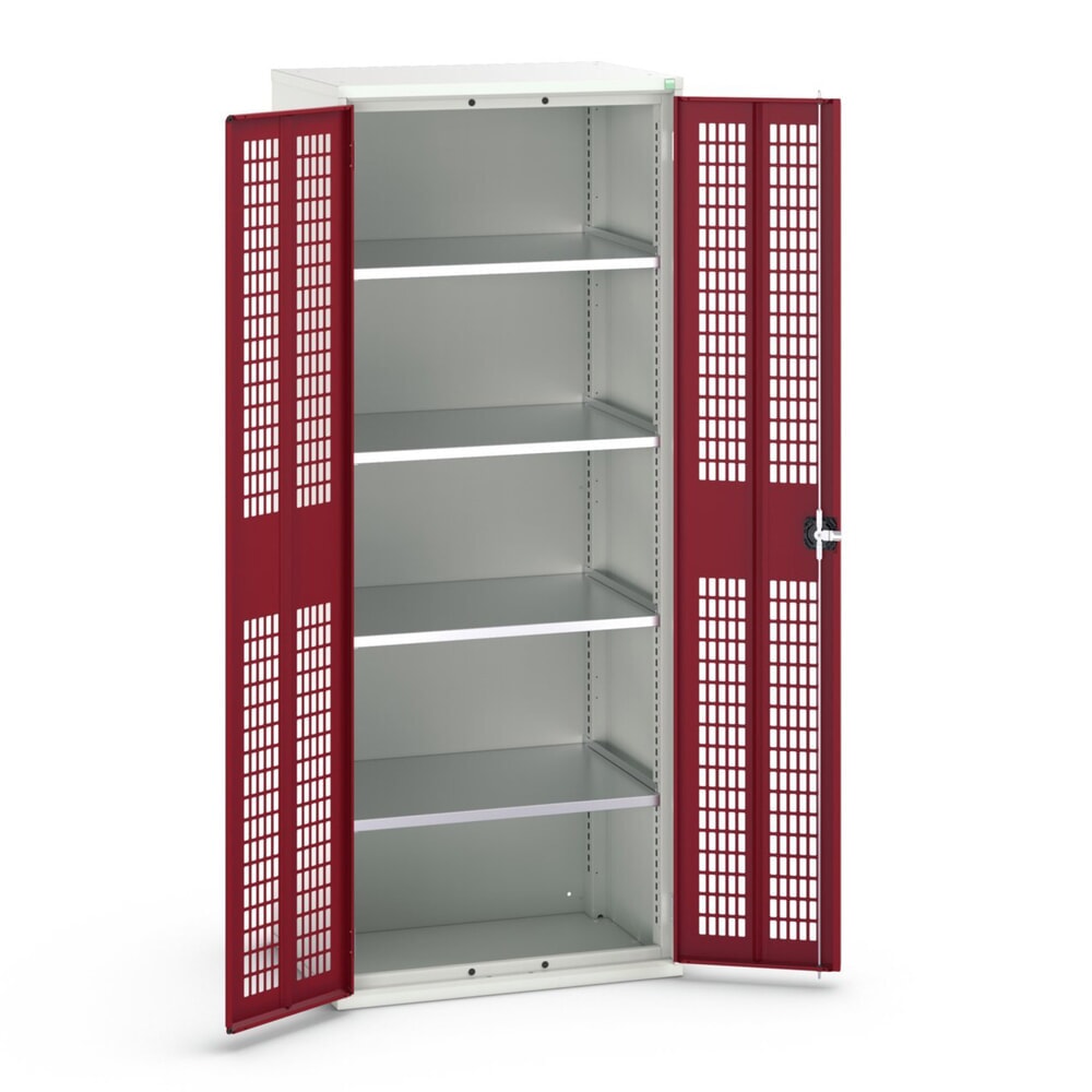 bott verso Flügeltürschrank mit Belüftung, mit 4 Fachböden, BxTxH: 800 x 550 x 2000 mm