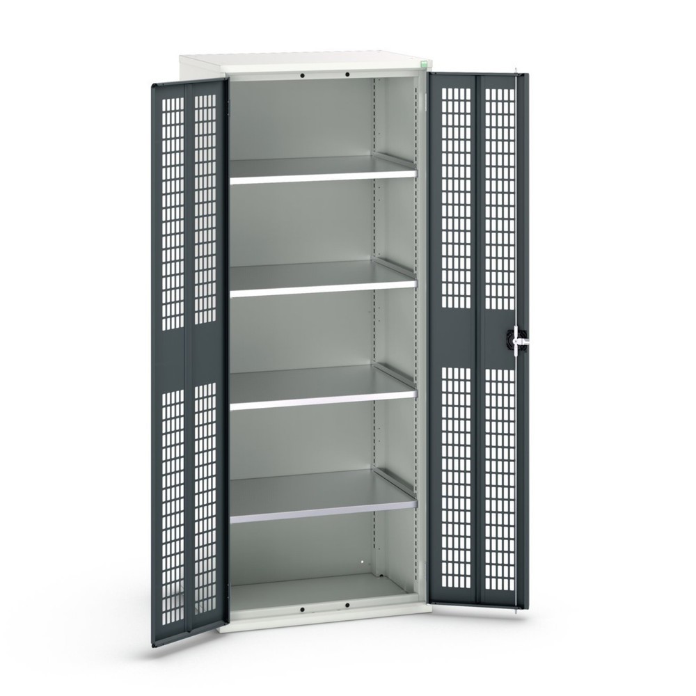 bott verso Flügeltürschrank mit Belüftung, mit 4 Fachböden, BxTxH: 800 x 550 x 2000 mm
