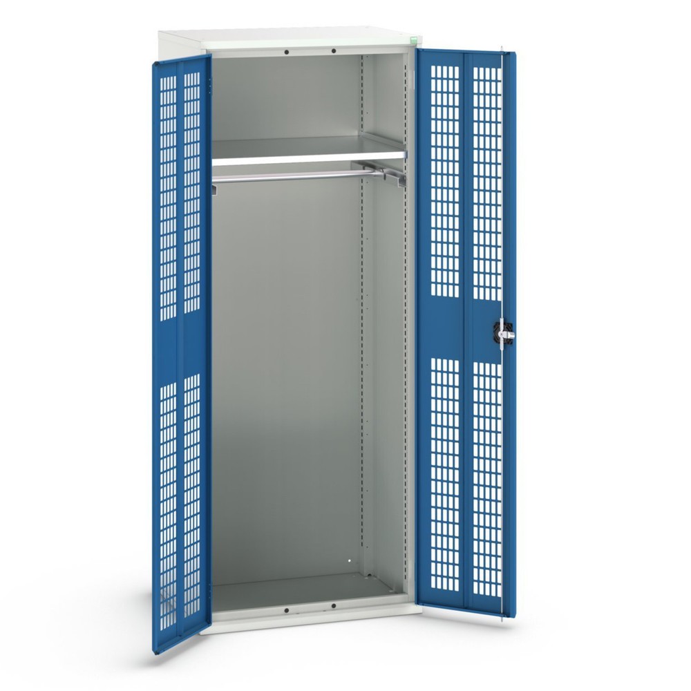 bott verso Kleiderspind mit Belüftung, mit 1 Fachboden und 1 Kleiderstange, BxTxH: 800 x 550 x 2000 mm