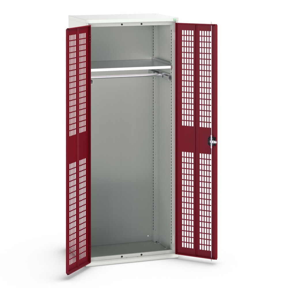 bott verso Kleiderspind mit Belüftung, mit 1 Fachboden und 1 Kleiderstange, BxTxH: 800 x 550 x 2000 mm
