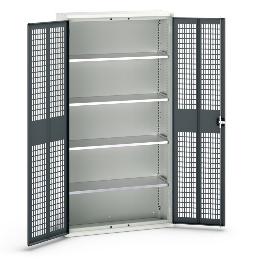bott verso Flügeltürschrank mit Belüftung, mit 4 Fachböden, BxTxH: 1050 x 350 x 2000 mm