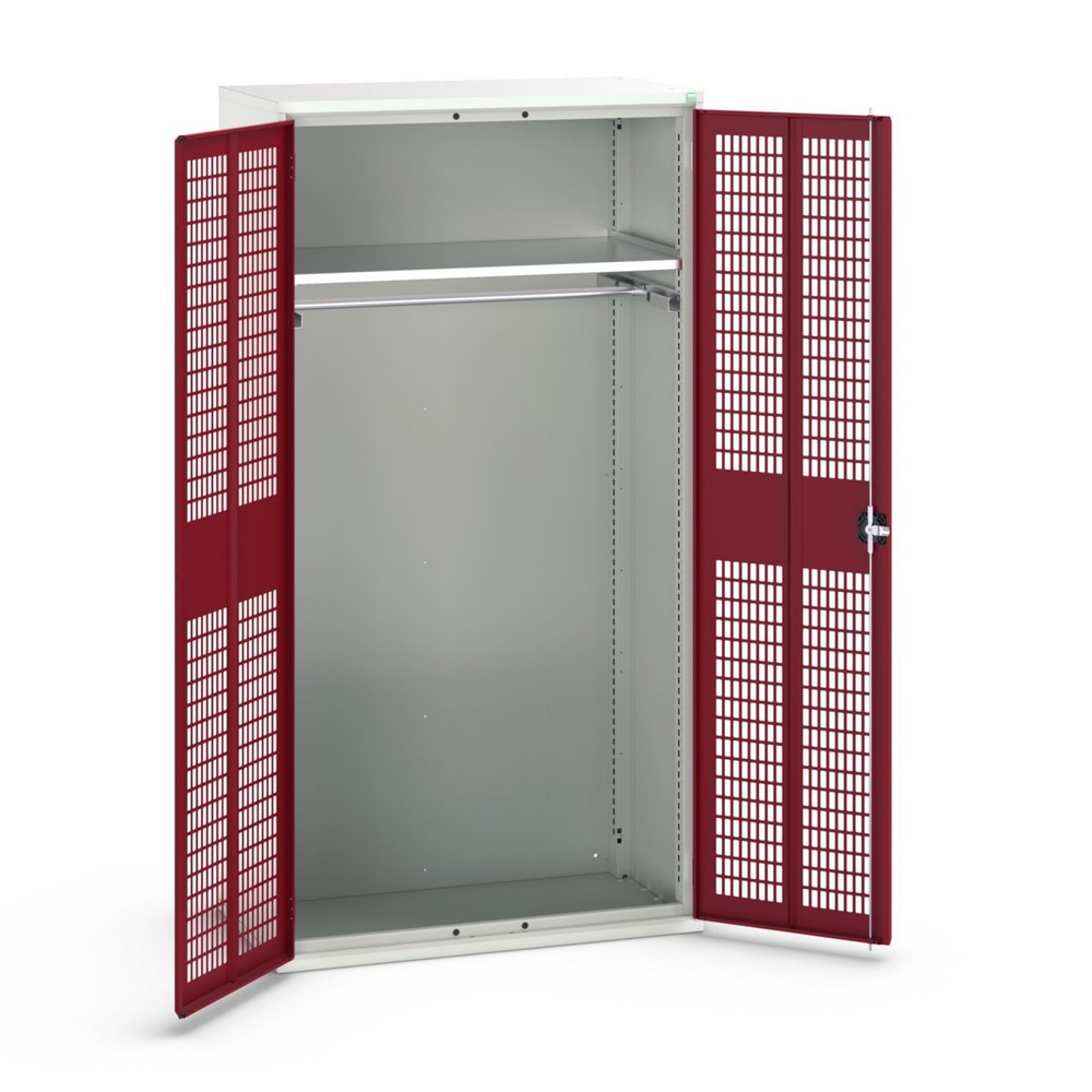 bott verso Kleiderspind mit Belüftung, mit 1 Fachboden und 1 Kleiderstange, BxTxH: 1050 x550 x 2000 mm