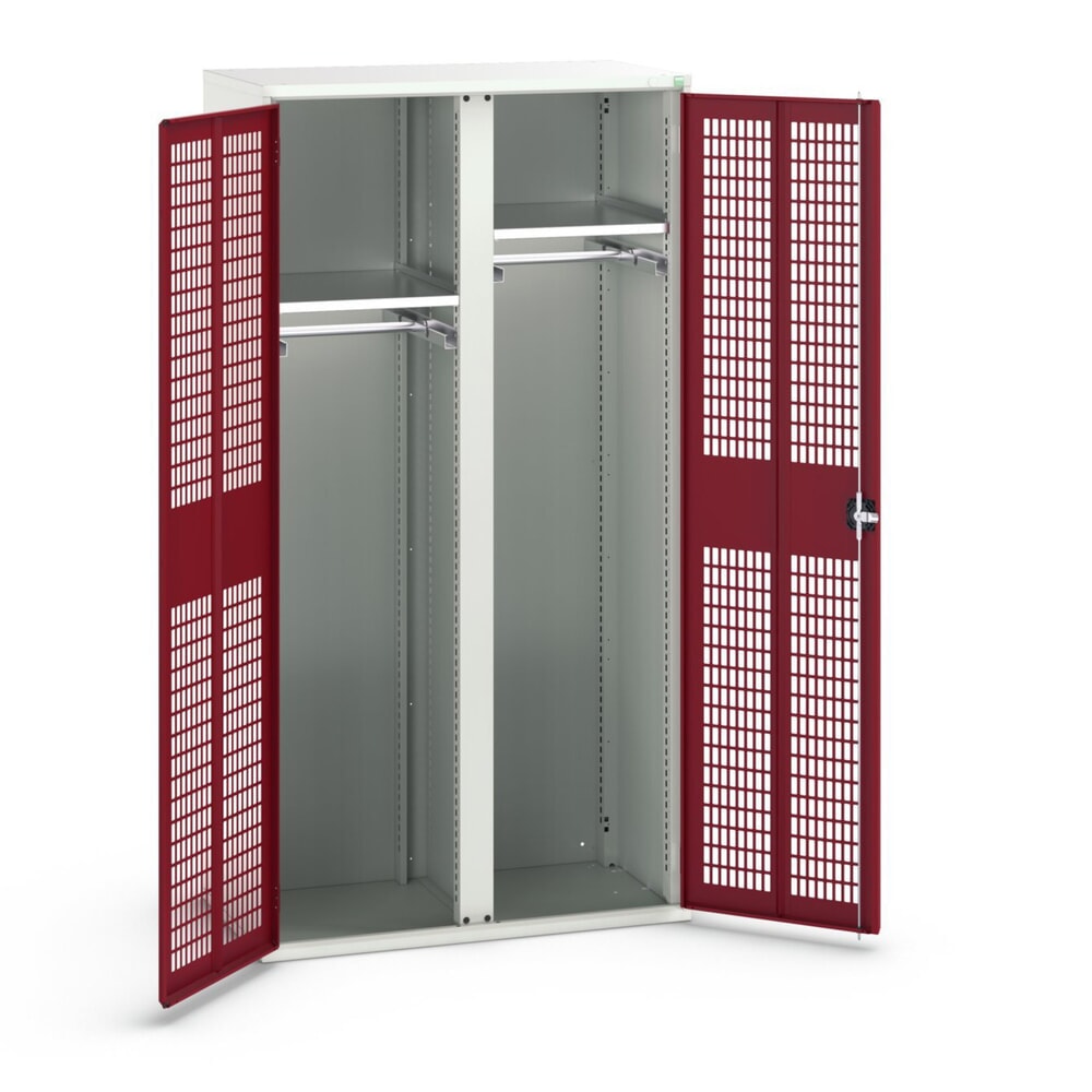 bott verso Kleiderspind mit Belüftung, mit 2 Fachböden und Trennwand, BxTxH: 1050 x550 x 2000 mm