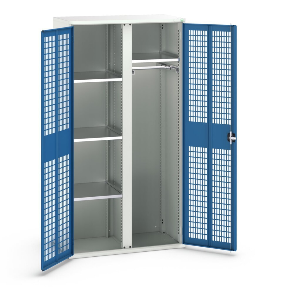 bott verso Kleiderspind mit Belüftung, mit 4 Fachböden und Trennwand, BxTxH: 1050 x550 x 2000 mm