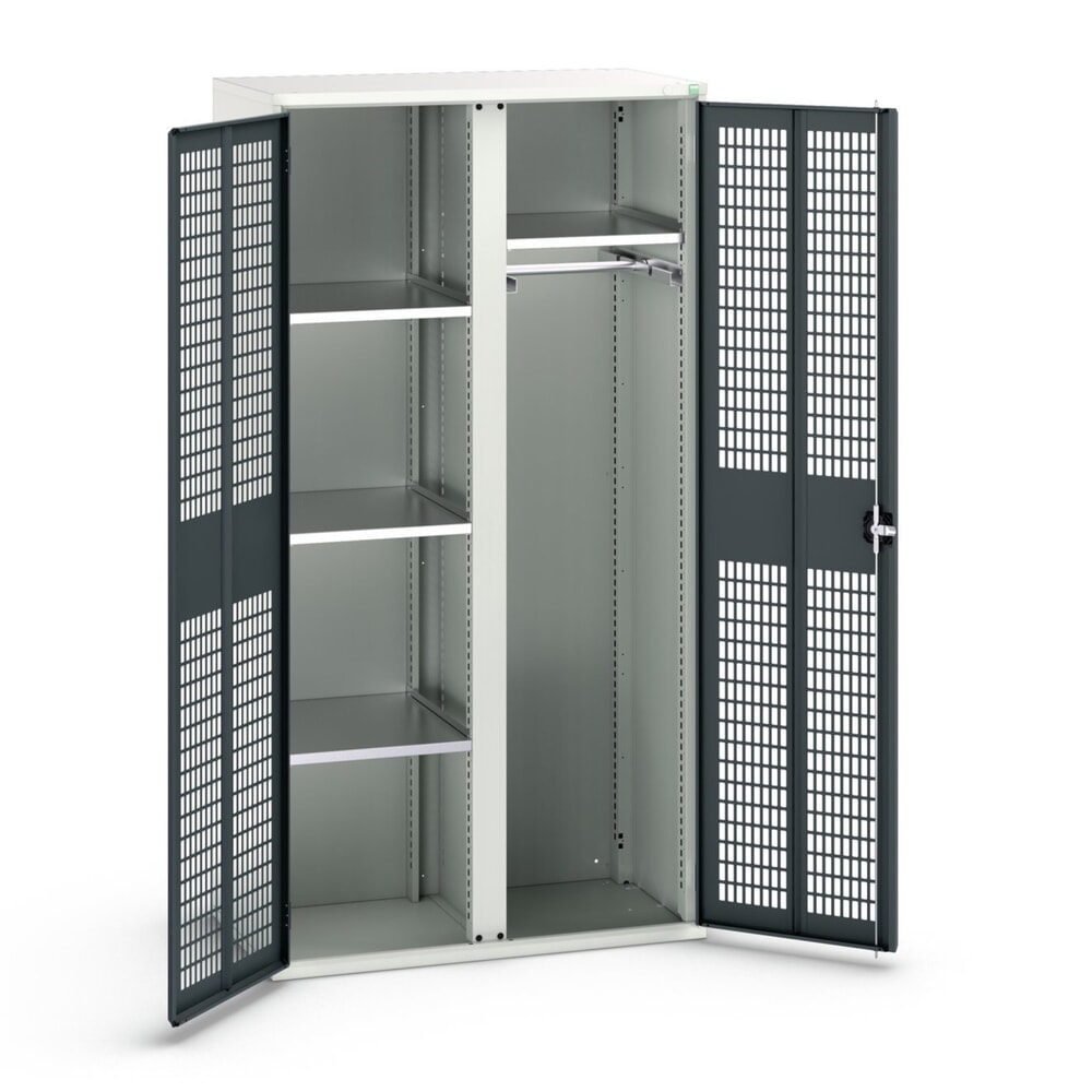bott verso Kleiderspind mit Belüftung, mit 4 Fachböden und Trennwand, BxTxH: 1050 x550 x 2000 mm