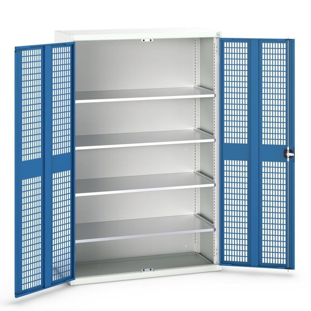 bott verso Flügeltürschrank mit Belüftung, mit 4 Fachböden, BxTxH: 1300 x 550 x 2000 mm
