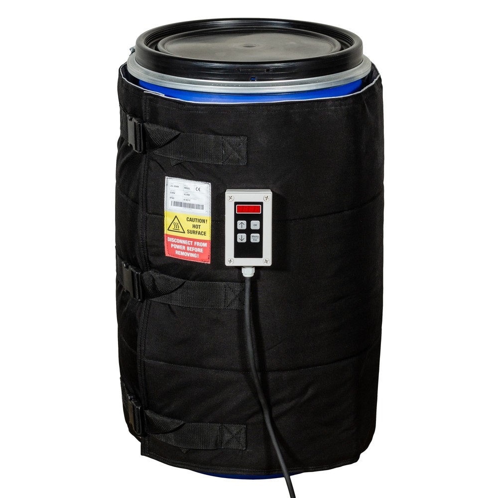 Kuhlmann Fass-Heizmanschette mit digitalem Regler, 105-120 l, 0-90ºC, 230 V, 640 W, LxH 1.650 x 700 mm
