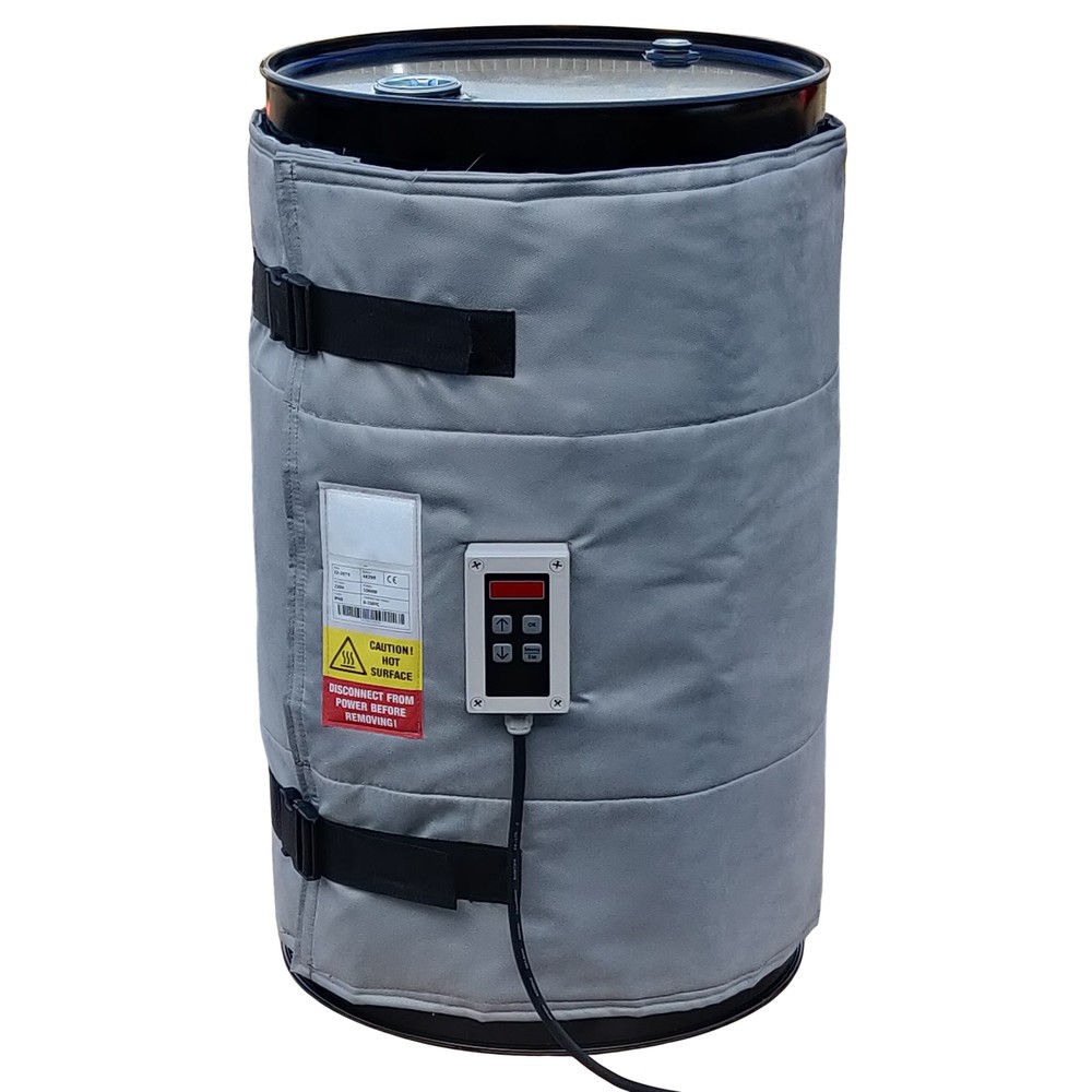 Kuhlmann Fass-Heizmanschette mit digitalem Regler, 105-120 l, 0-200ºC, 230 V, 1.060 W, LxH 1.650 x 700 mm