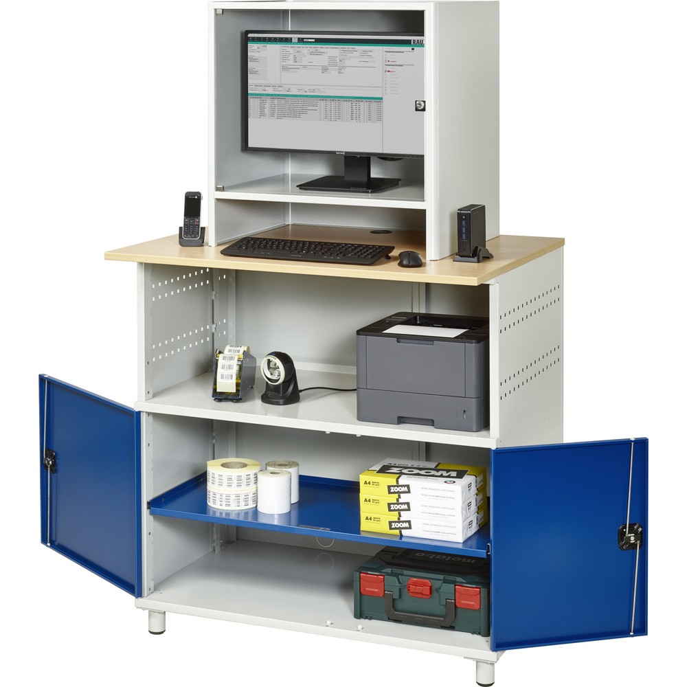 RAU Computer-Tisch mit Monitorgehäuse, stationär