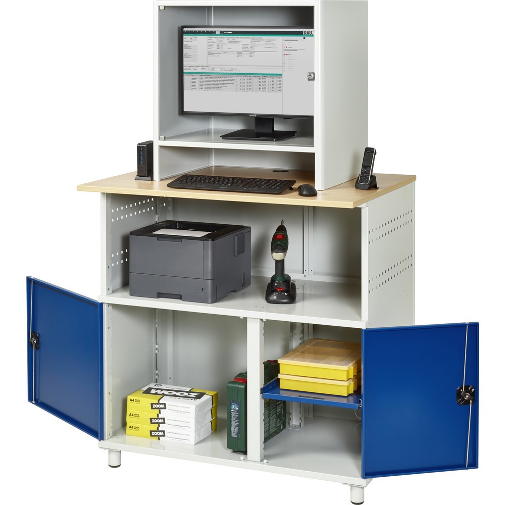 RAU Computer-Tisch mit Monitorgehäuse, stationär