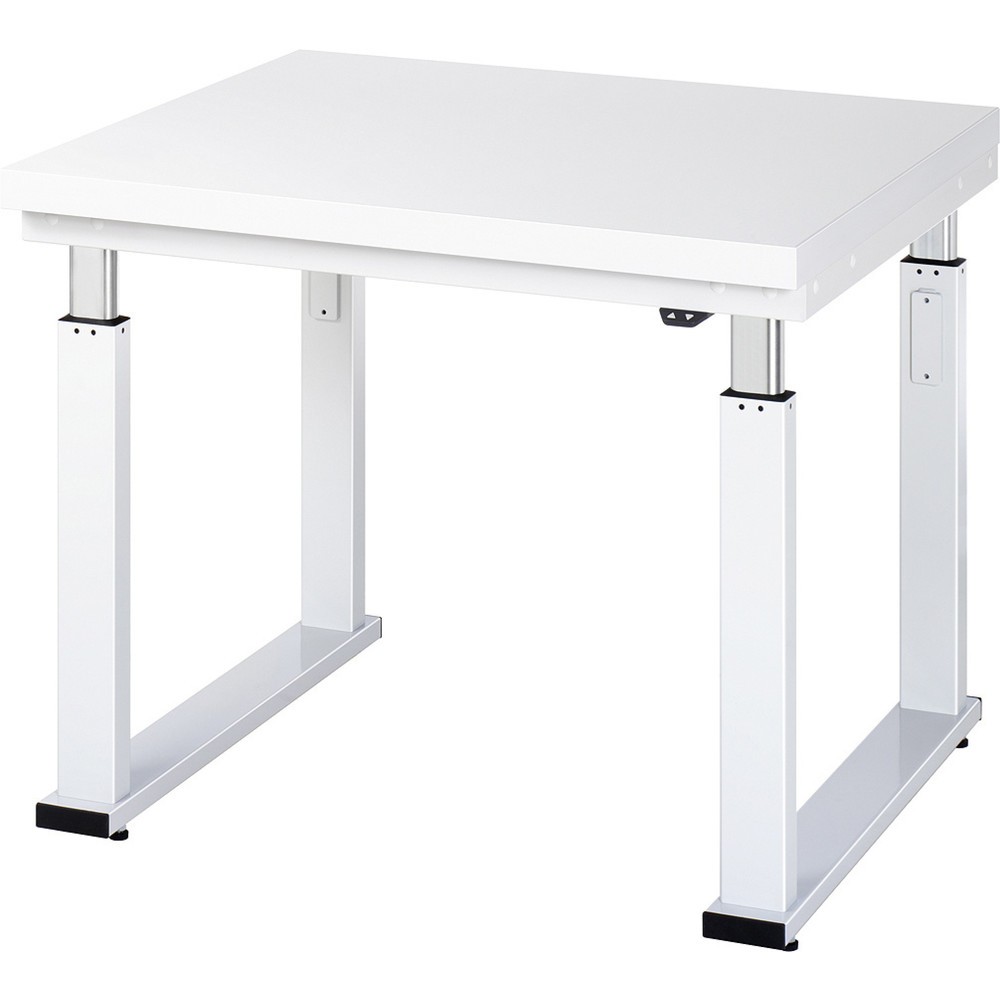 RAU elektrisch höhenverstellbare Werkbank Serie adlatus 600, HxBxT 740-1.140 x 1.000 x 900 mm, Arbeitsplatte Hartlaminat