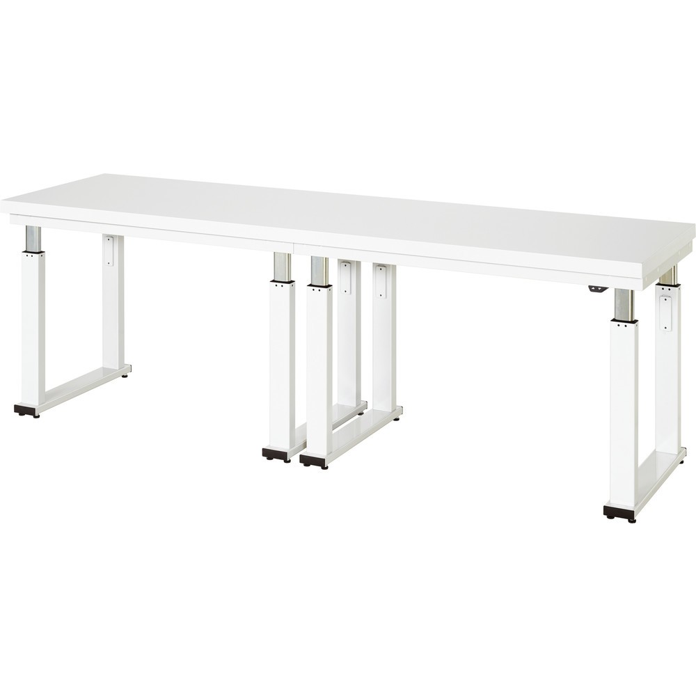 RAU elektrisch höhenverstellbare Werkbank Serie adlatus 600, HxBxT 740-1.140 x 2.500 x 700 mm, Arbeitsplatte Hartlaminat