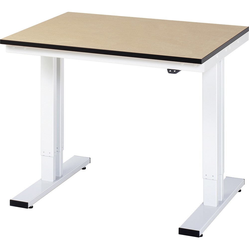RAU elektrisch höhenverstellbarer Werktisch Serie adlatus 300, HxBxT 720-1.120 x 1.000 x 800 mm, MDF Arbeitsplatte