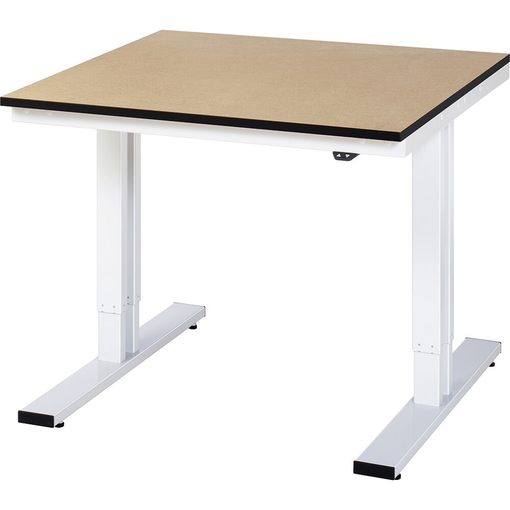 RAU elektrisch höhenverstellbarer Werktisch Serie adlatus 300, HxBxT 720-1.120 x 1.000 x 1.000 mm, MDF Arbeitsplatte