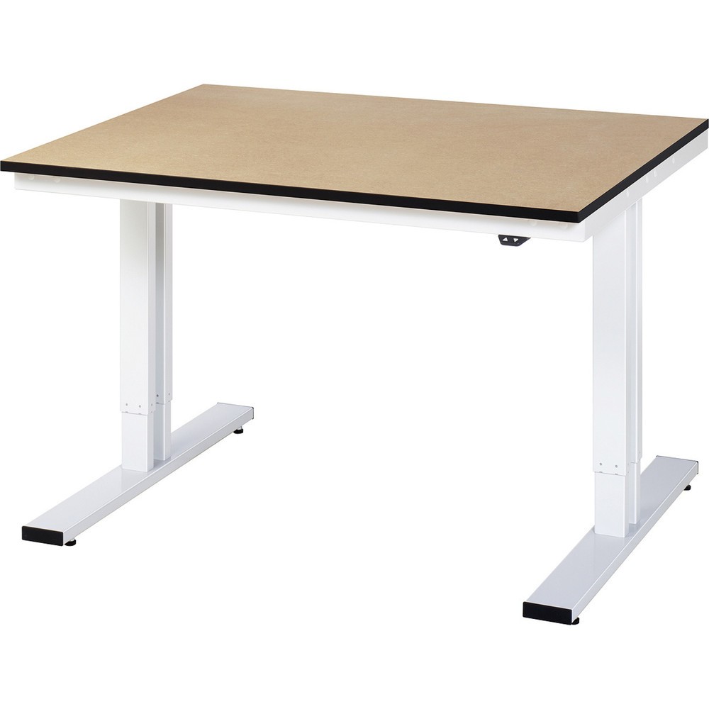 RAU elektrisch höhenverstellbarer Werktisch Serie adlatus 300, HxBxT 720-1.120 x 1.250 x 1.000 mm, MDF Arbeitsplatte