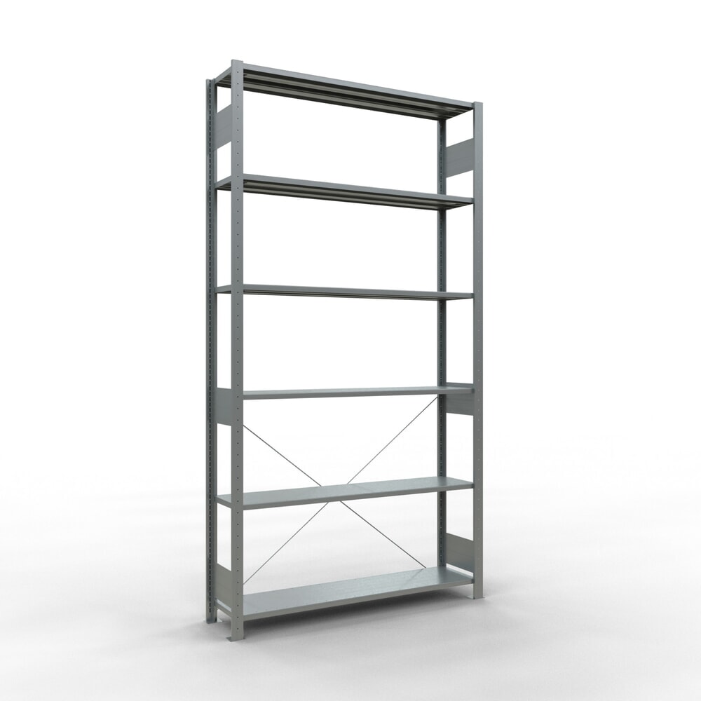 SCHULTE Fachbodenregal verzinkt, Fachlast 150 kg, HxBxT 2.500 x 1.360 x 336 mm