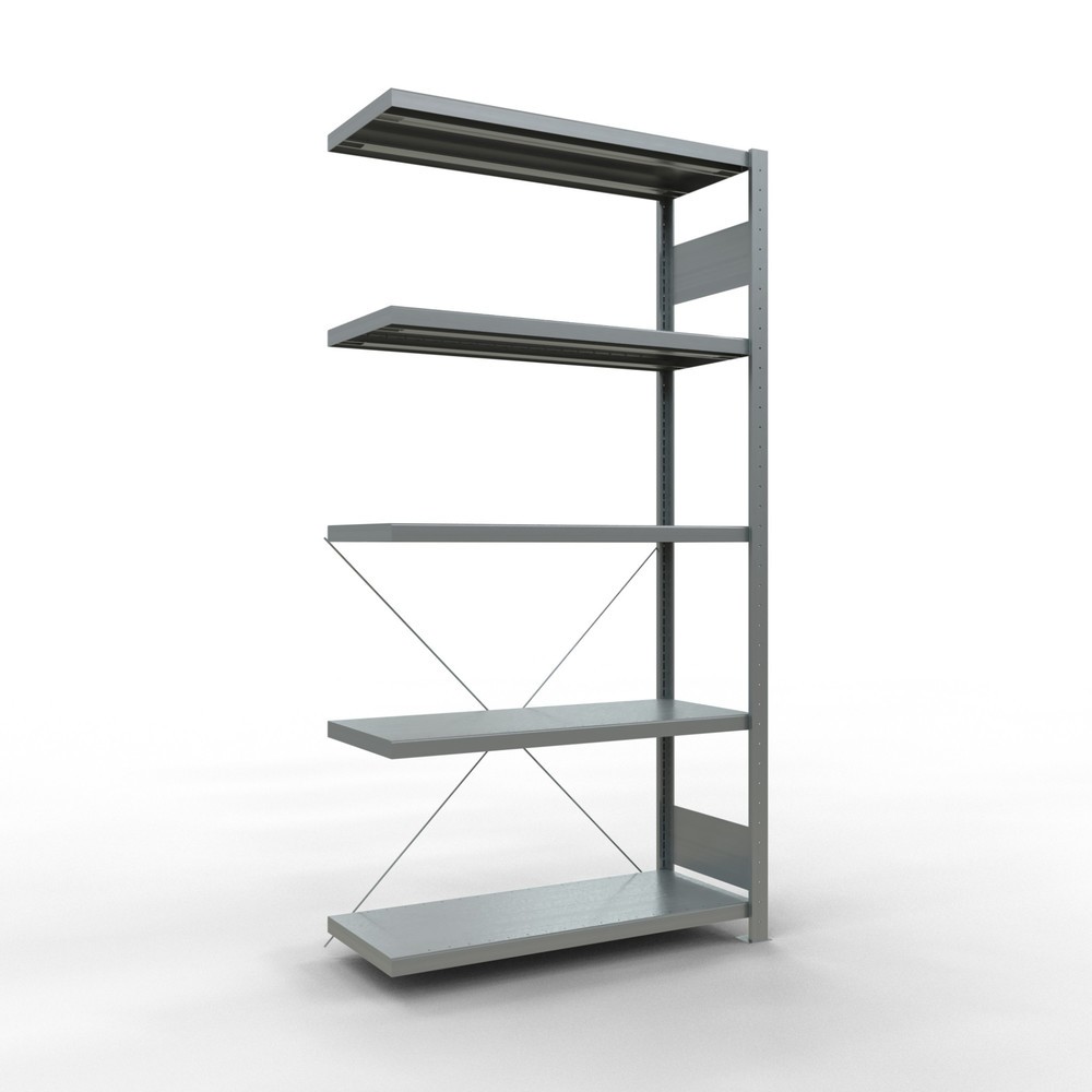 Anbaufeld für SCHULTE Komplettpaket Fachbodenregal Stecksystem, Fachlast 250 kg, HxBxT 2.000 x 1.000 x 400 mm