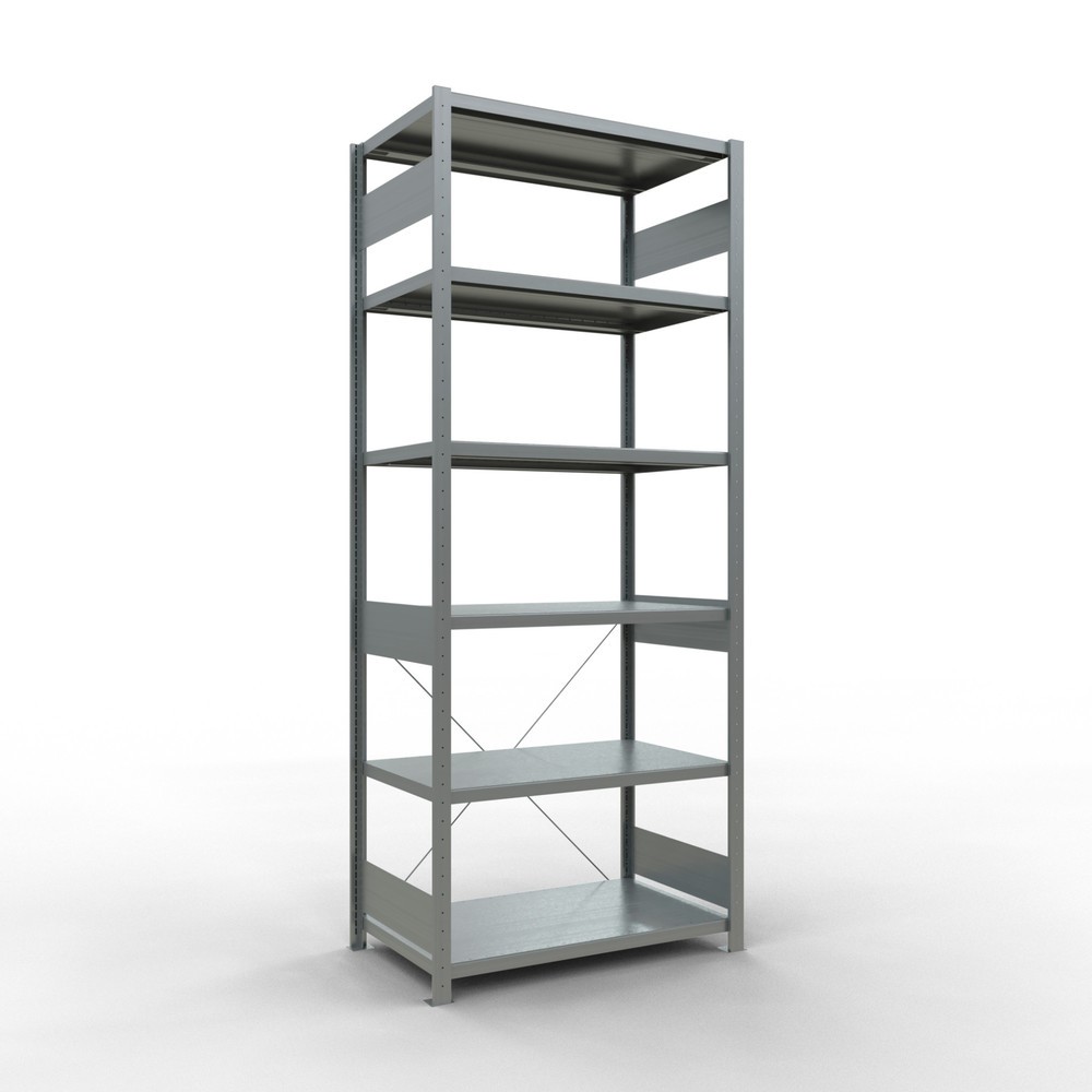 SCHULTE Fachbodenregal verzinkt, Fachlast 330 kg, HxBxT 2.500 x 1.060 x 636 mm