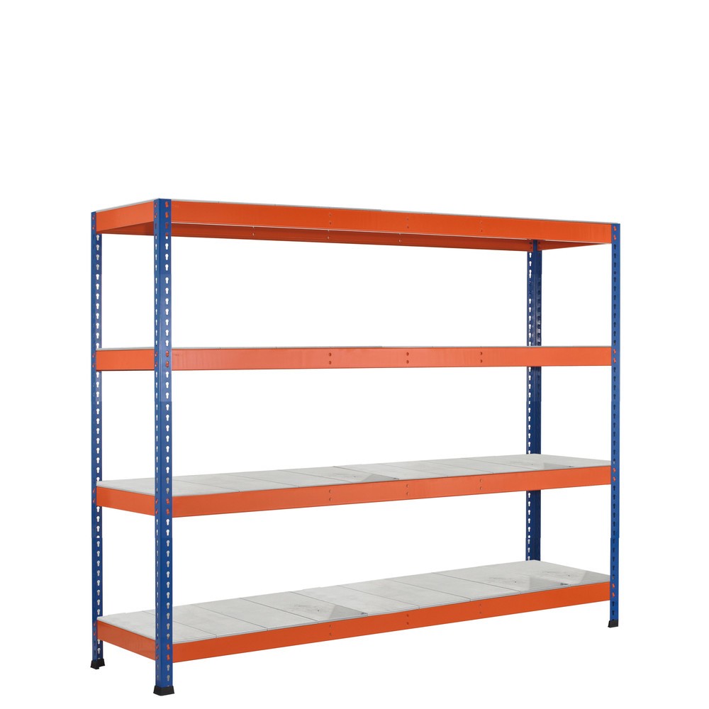 SCHULTE Weitspannregal, mit Stahlpaneelen, GF, HxBxT 1.981 x 2.146 x 926 mm