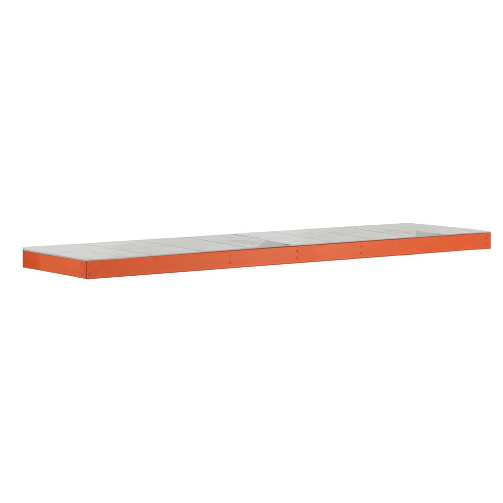 Fachboden für SCHULTE Weitspannregal, mit Stahlpaneelen, BxT 1.536 x 469 mm, orange
