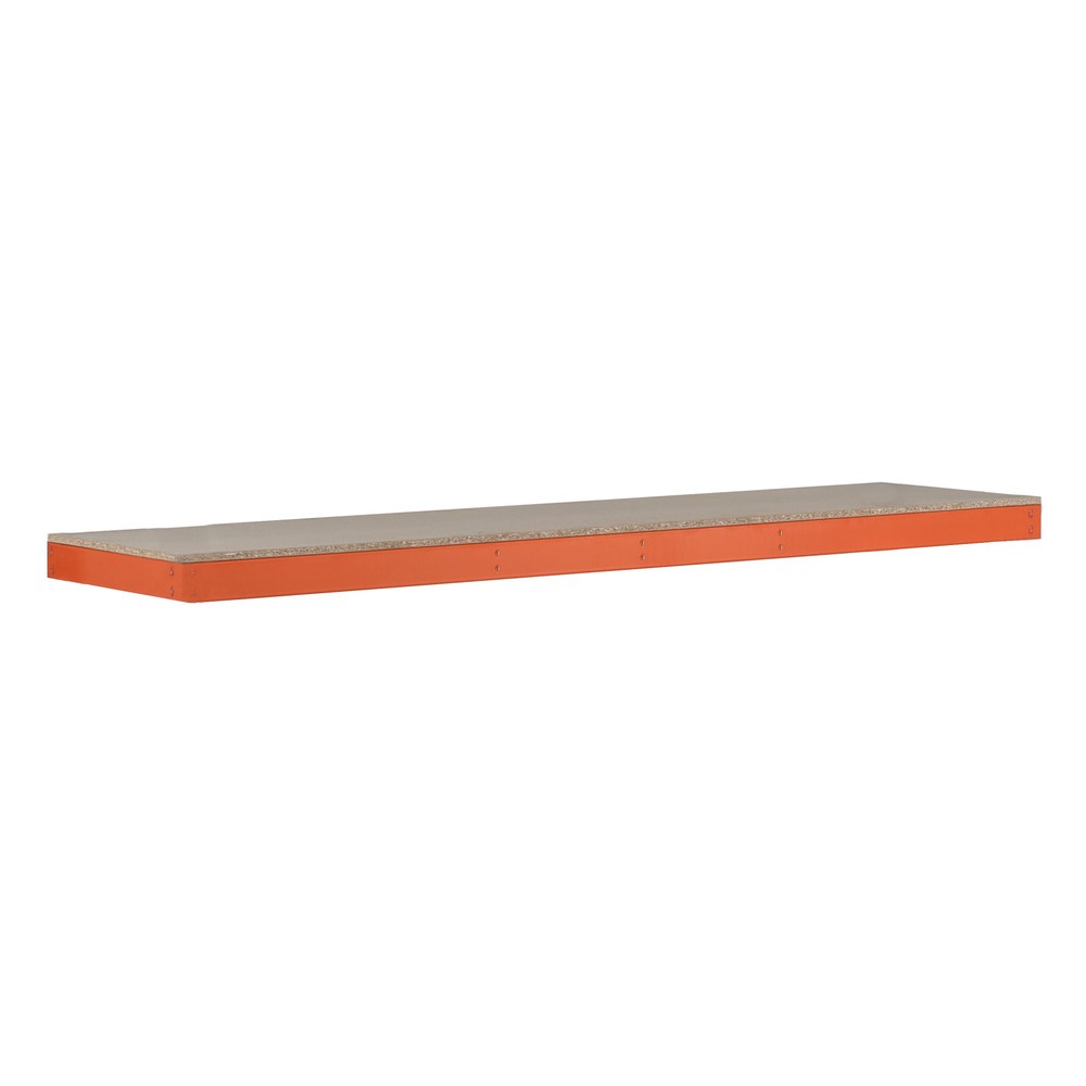 Fachboden für SCHULTE Weitspannregal, mit Spanplatten, BxT 2.450 x 926 mm, orange