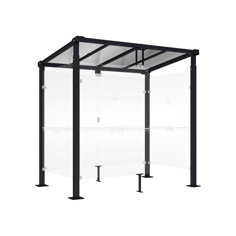 PROCITY® Raucherunterstand Milano, BxT 2.520 x 1.560 mm, schwarz