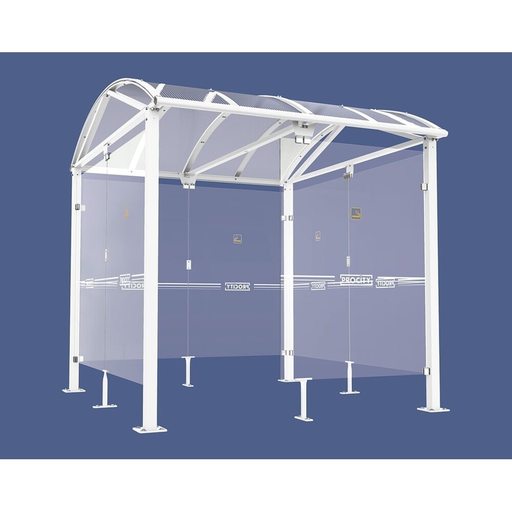 PROCITY® Raucherunterstand Klassik L, BxT 2.500 x 2.690 mm, weiß