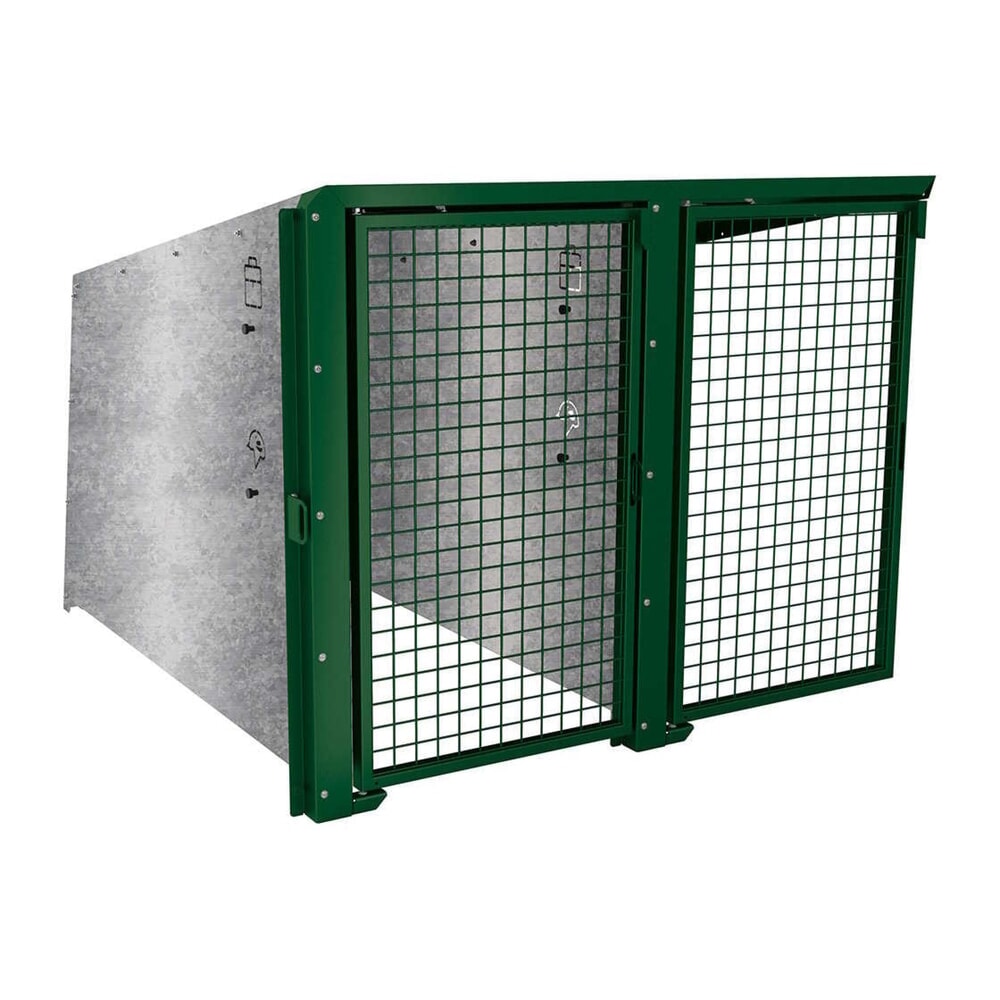 PROCITY® Fahrradbox Berlin, Anbaueinheit 2 Plätze, Türen beschichtet, moosgrün