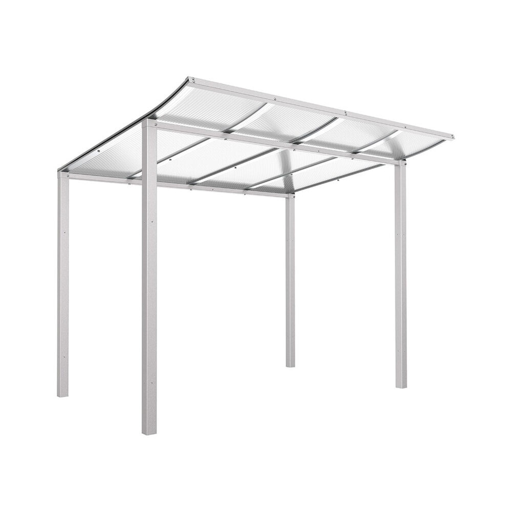 PROCITY® Fahrradüberdachung Modulo, Grundmodell, ohne Verkleidung, grau