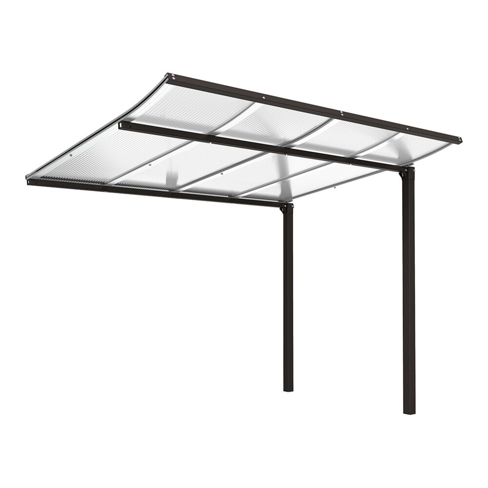 PROCITY® Fahrradüberdachung Modulo, Anbaueinheit, ohne Verkleidung, schwarz