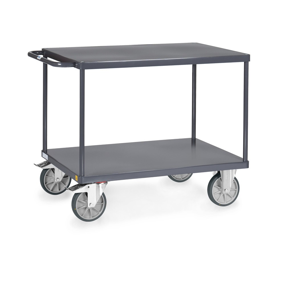 fetra® ESD-Tisch- und Montagewagen mit Stahlblechböden à 850 x 500 mm