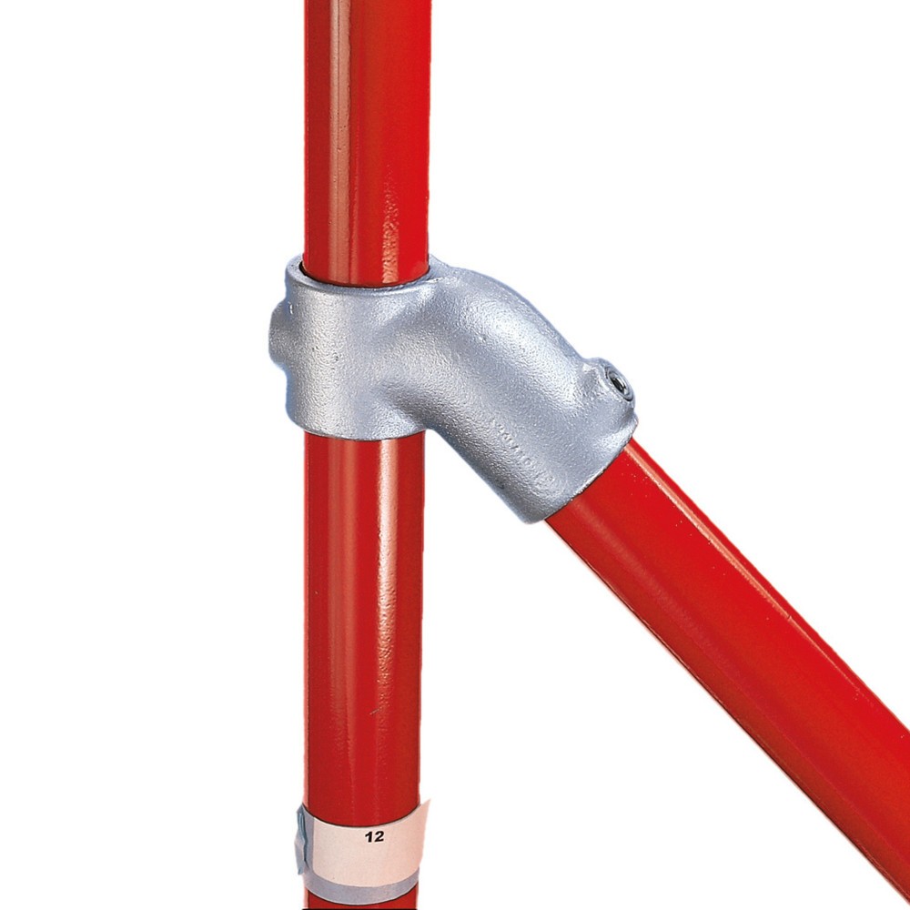 45°-Verbinder, 1 Durchgang, 1 Abgang, Aussen-Ø Rohr 42,4 mm