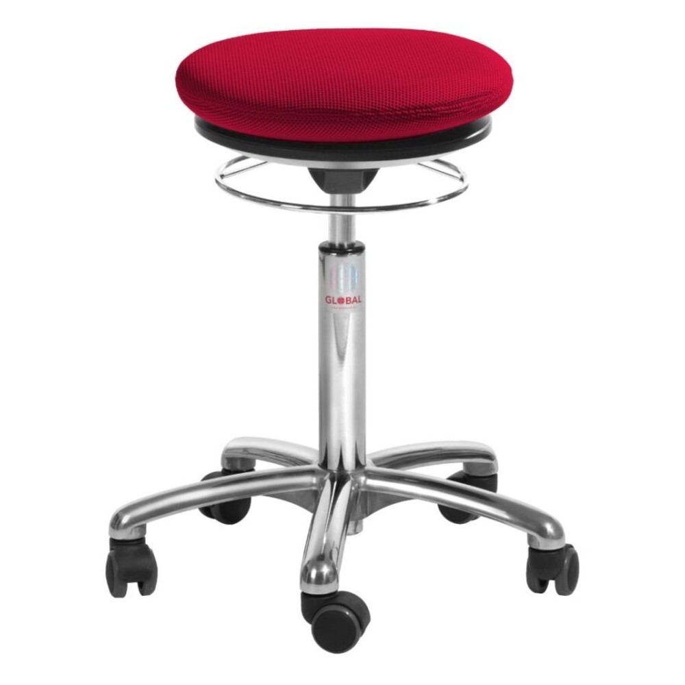 Global Stole A/S Hocker Pilates, 3D-Stoff, Sitzhöhe 520-710 mm, rot