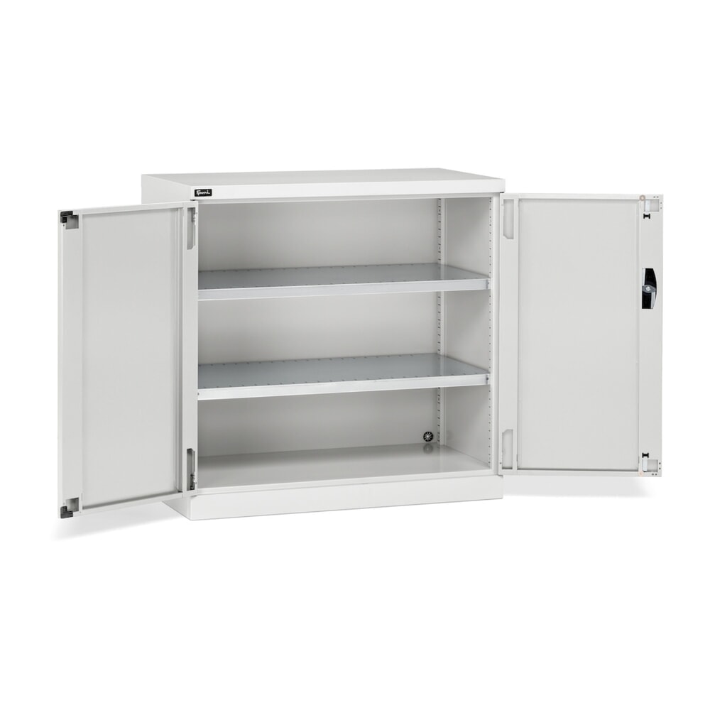 Fami PERFOM Flügeltürschrank, 2 Fachböden, HxBxT 1.000 x 1.023 x 555 mm, lichtgrau