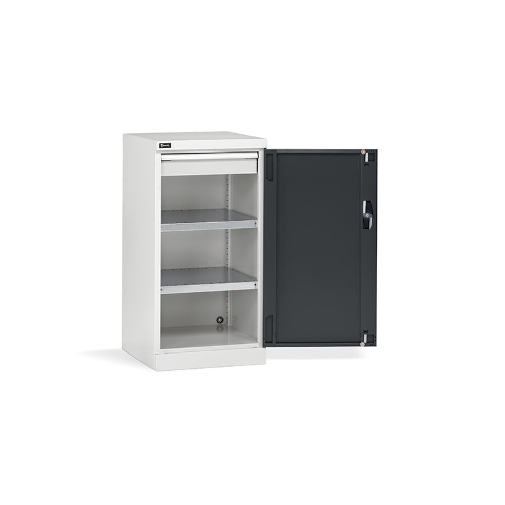 Fami PERFOM Flügeltürschrank, 1 Schublade, HxBxT 1.000 x 512 x 555 mm, lichtgrau, anthrazit