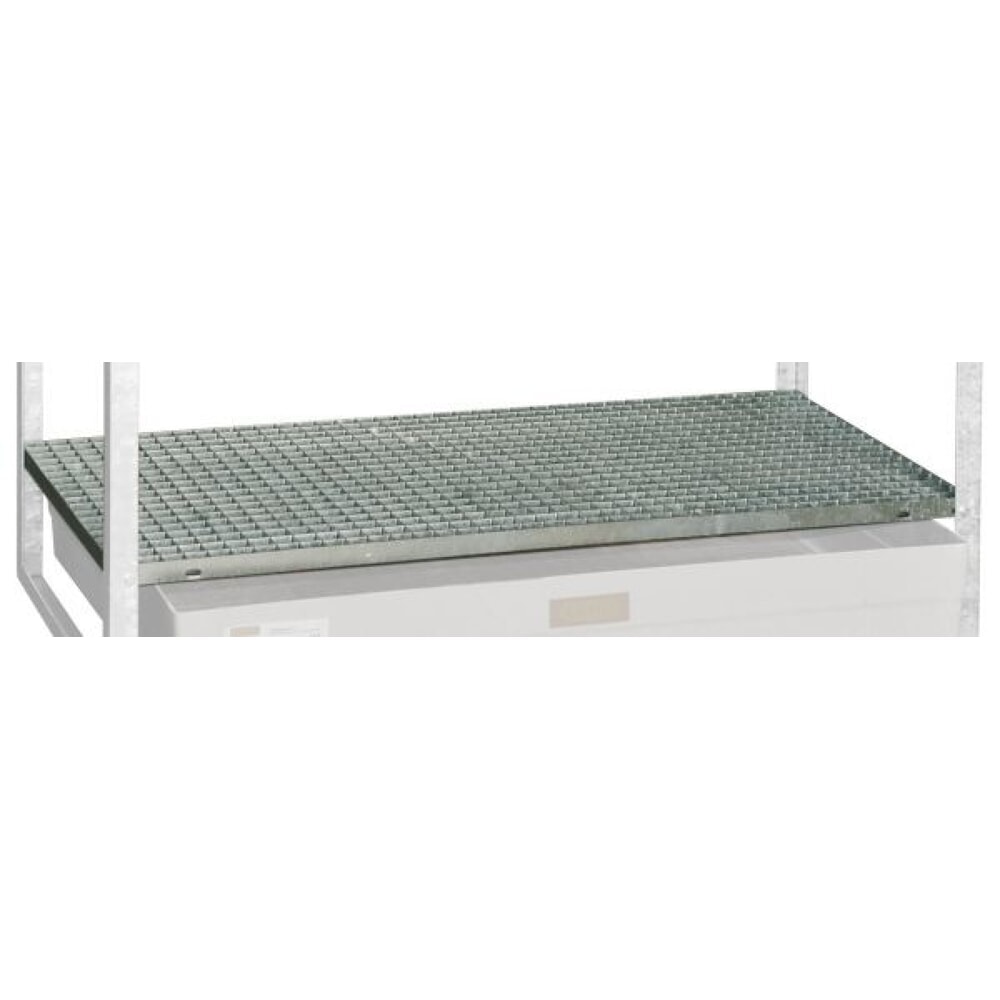 Stahl-Gitterrost für CEMO Fassregal Typ 360, 3. Lagerebene, HxBxT 30 x 1.300 x 620 mm