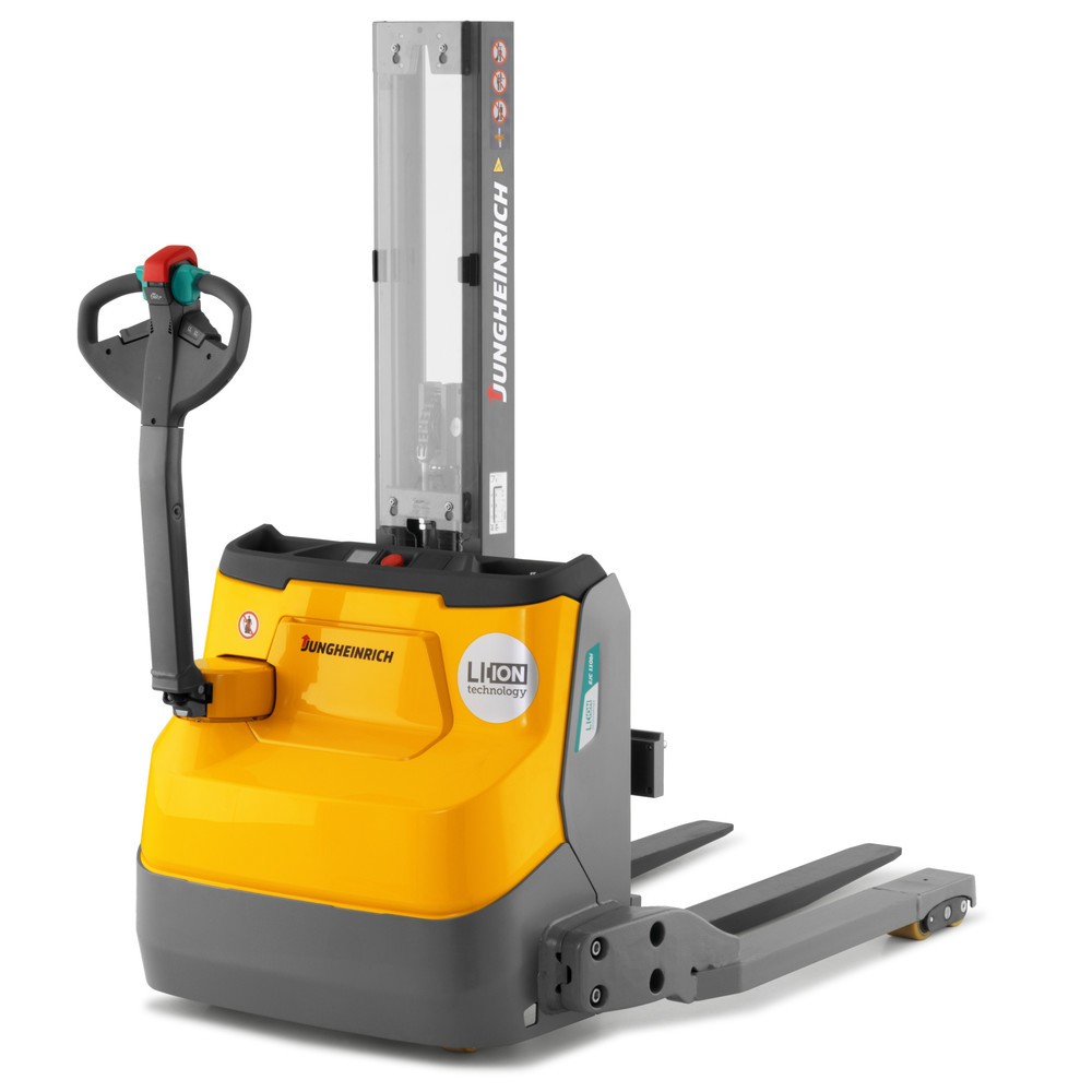 Jungheinrich™ Elektro-Hochhubwagen EJC 110bi E, Monomast, Hubhöhe 1.230 mm, Tragfähigkeit 1.000 kg, Proportionalhydraulik, Radarmabstand 891 mm