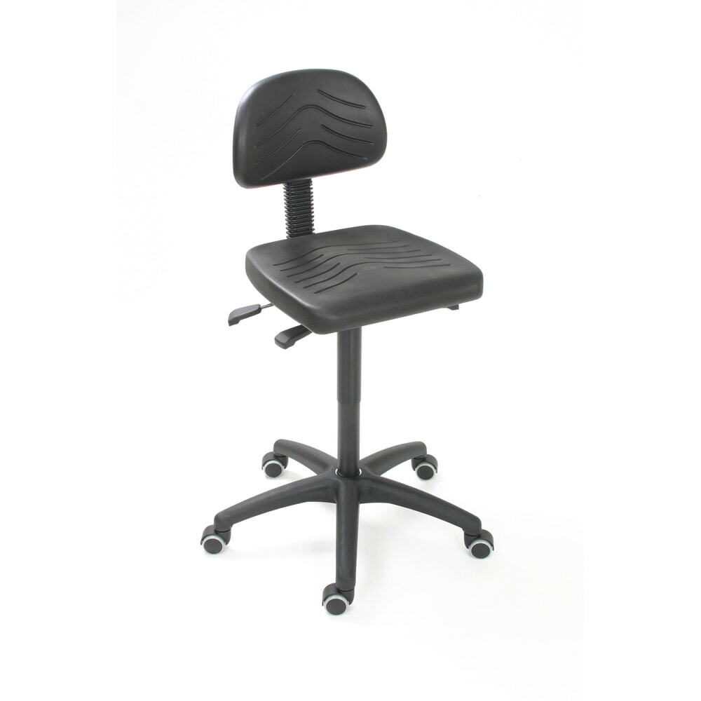 HEMMDAL Arbeitsdrehstuhl Easy Polyurethan, Sitzhöhe 450-650 mm, Kunststoffbasis, Rollen