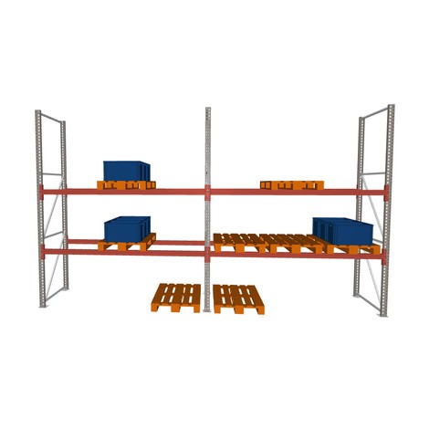 Rayonnage à palettes META MULTIPAL, module de base
