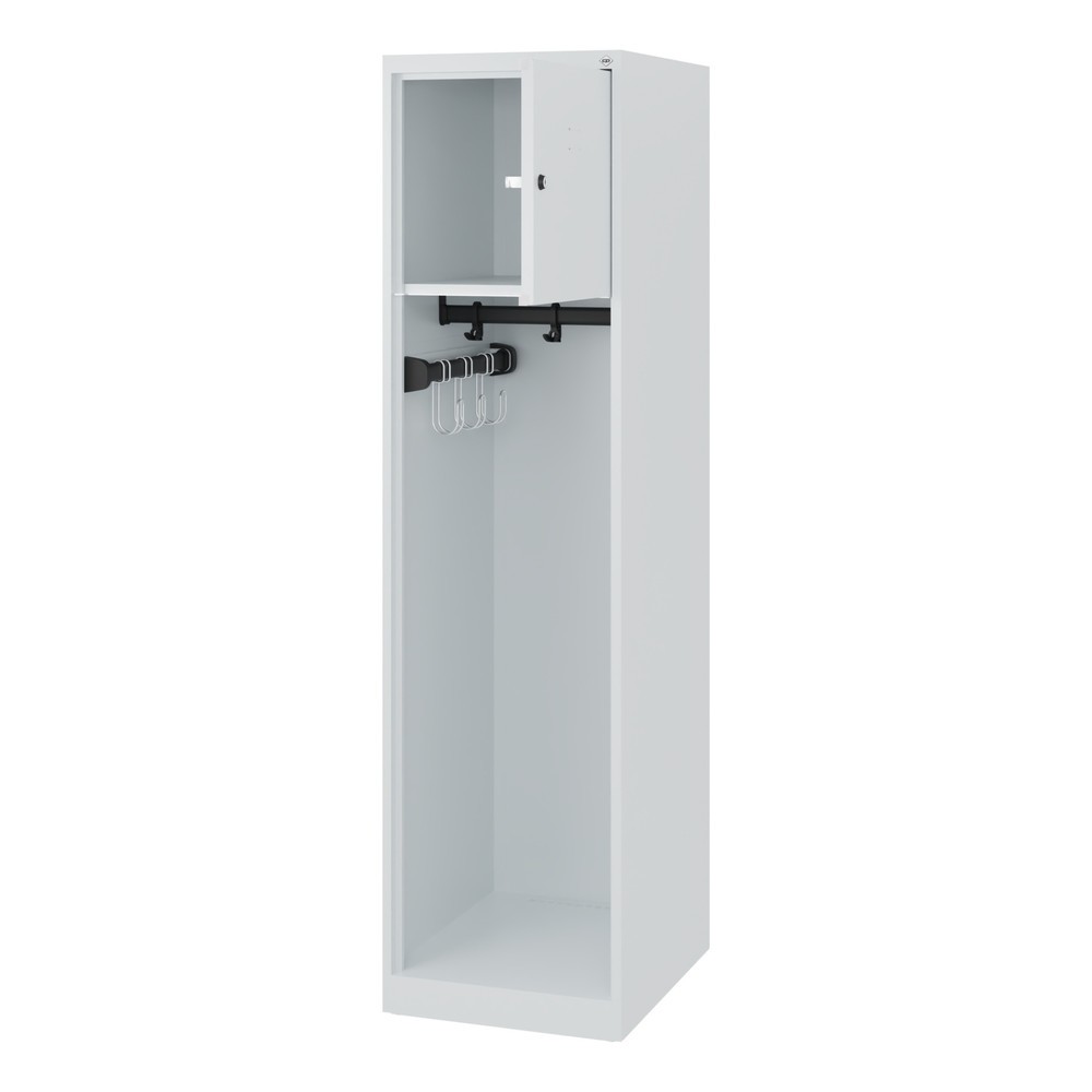 C+P Feuerwehrspind YOUNGSTER, Bodengleiter, 1 Abteil, HxBxT 1.530 x 400 x 500 mm, lichtgrau