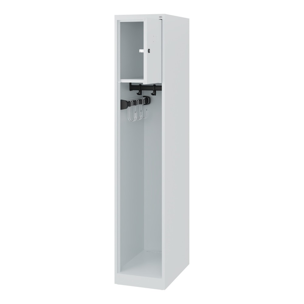 C+P Feuerwehrspind YOUNGSTER, Bodengleiter, 1 Abteil, HxBxT 1.530 x 300 x 500 mm, lichtgrau