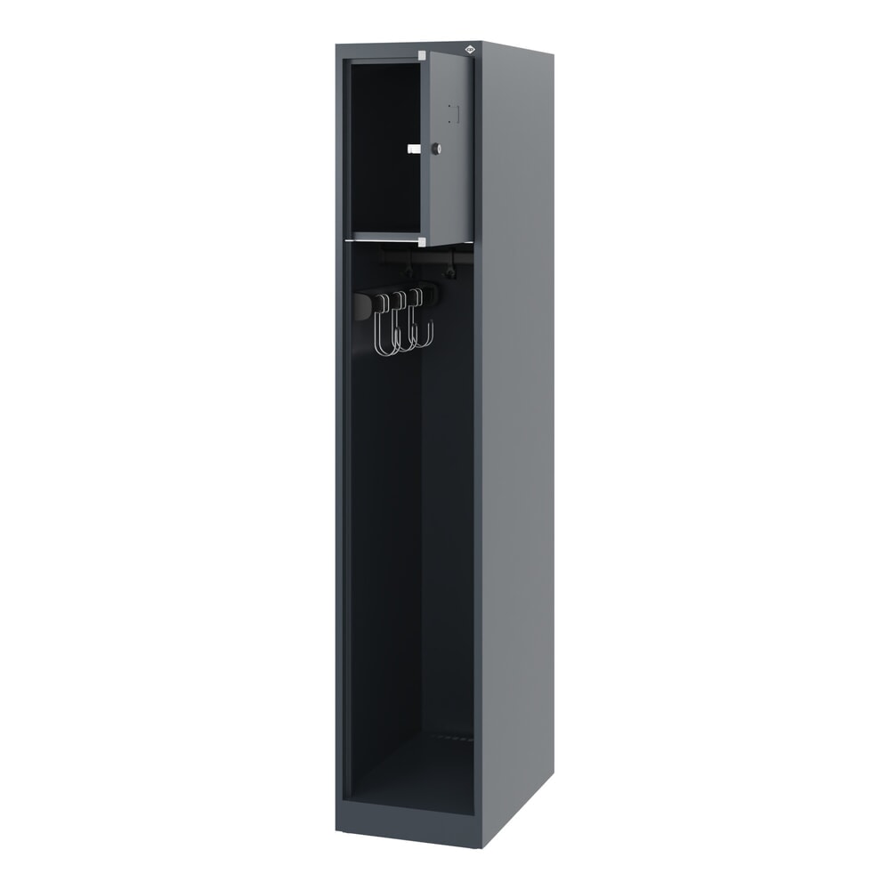 C+P Feuerwehrspind YOUNGSTER, Bodengleiter, 1 Abteil, HxBxT 1.530 x 300 x 500 mm, anthrazitgrau