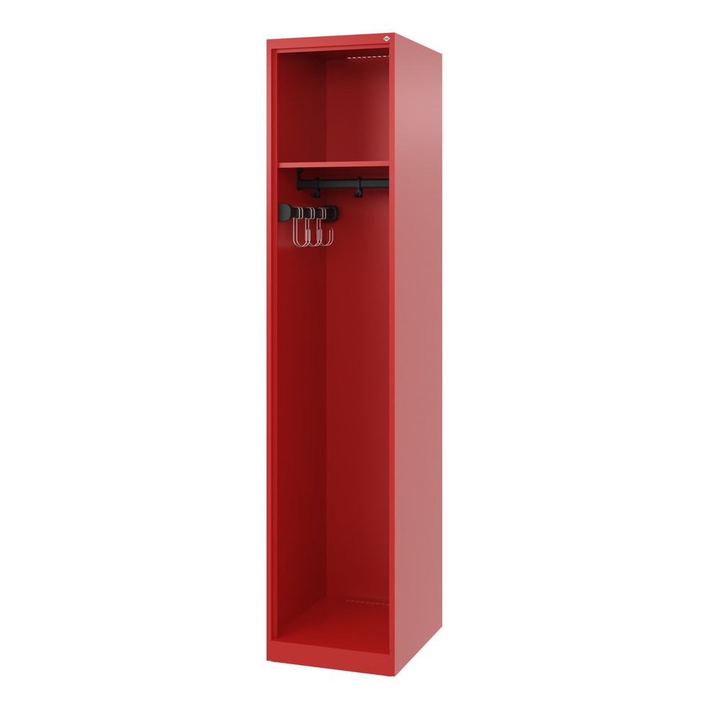 C+P Feuerwehrspind EXPERT, Bodengleiter, 1 Abteil, HxBxT 1.850 x 400 x 500 mm, feuerrot