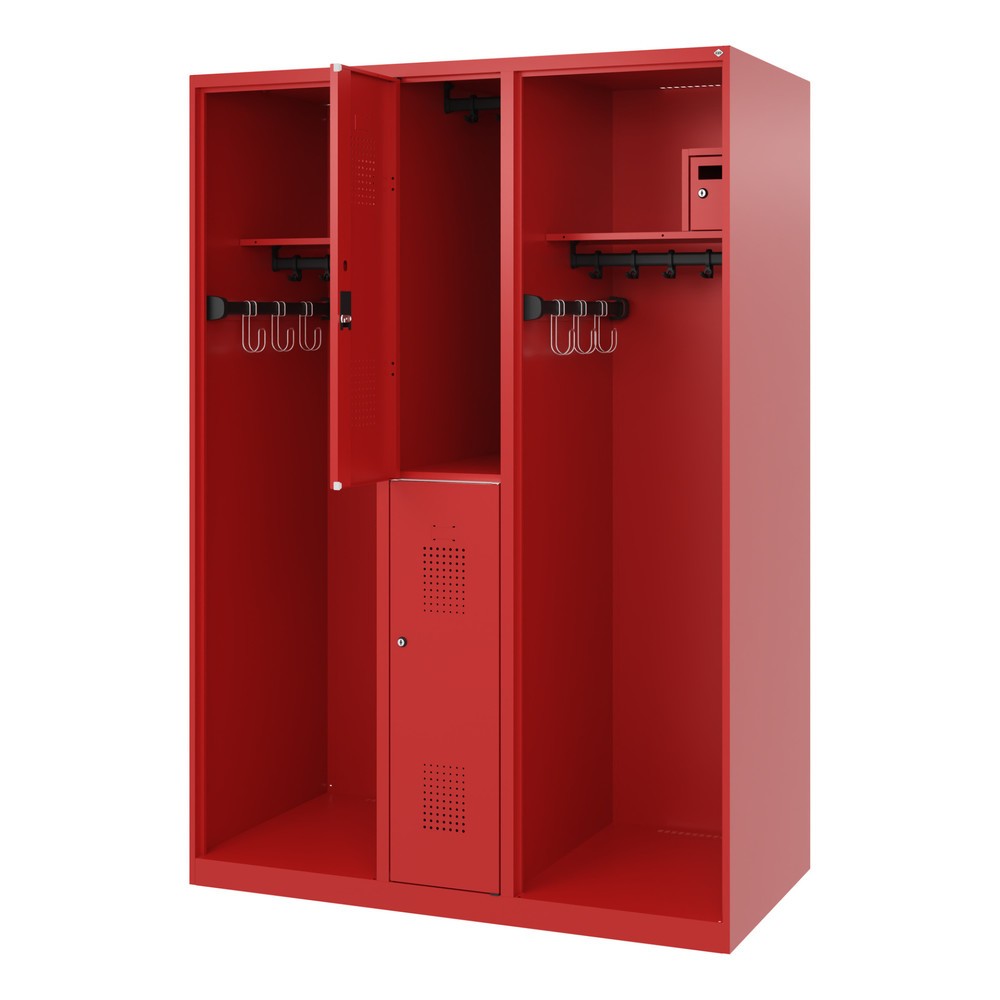 C+P Feuerwehrspind MAXI, Bodengleiter, HxBxT 1.850 x 1.300 x 600 mm, feuerrot