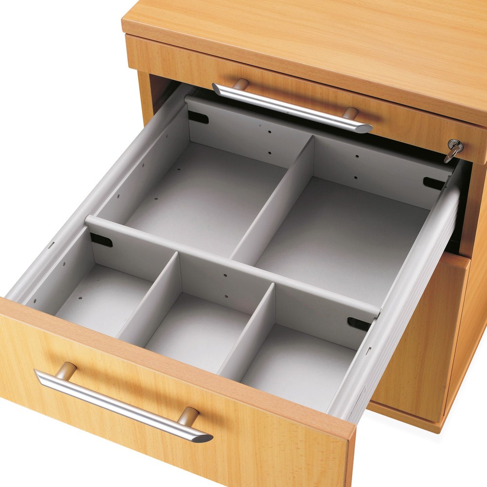 Trennstege-Set für Rollcontainer Solid, grau