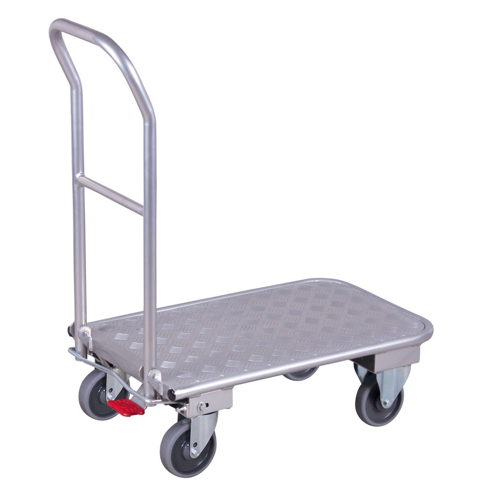 Transportwagen Ameise®, Aluminium, Ladefläche BxT 600 x 900 mm, mit Zentralbremse