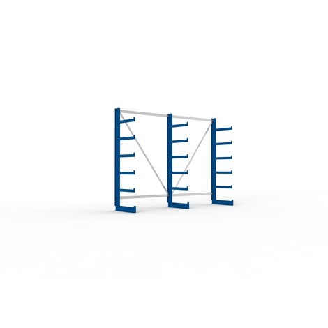 META Komplettpaket Kragarmregal, einseitig, Tragkraft pro Arm 200 kg