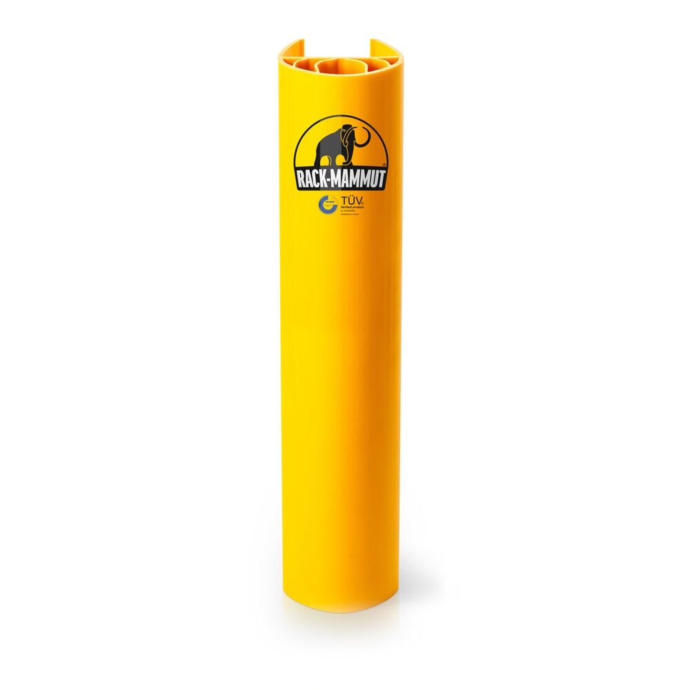 A.M.P.E.R.E. Anfahrschutz für Regale Rack Mammut®, aus Kunststoff, verkehrsgelb, Modell S, Innenmaß HxB 600 x 70-89 mm