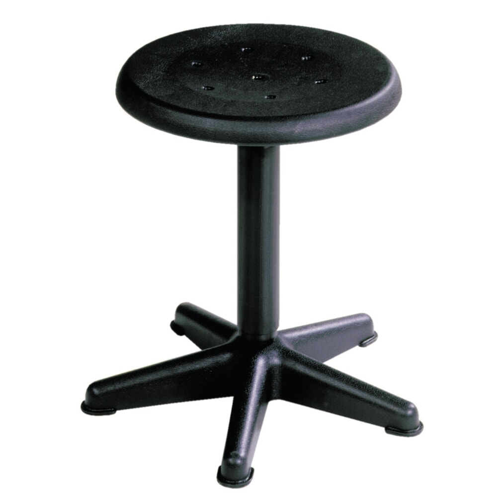 HEMMDAL Hocker, Sitz aus PP, Sitzhöhe 410-600 mm, Drehspindel, Kunststoffbasis, Bodengleiter
