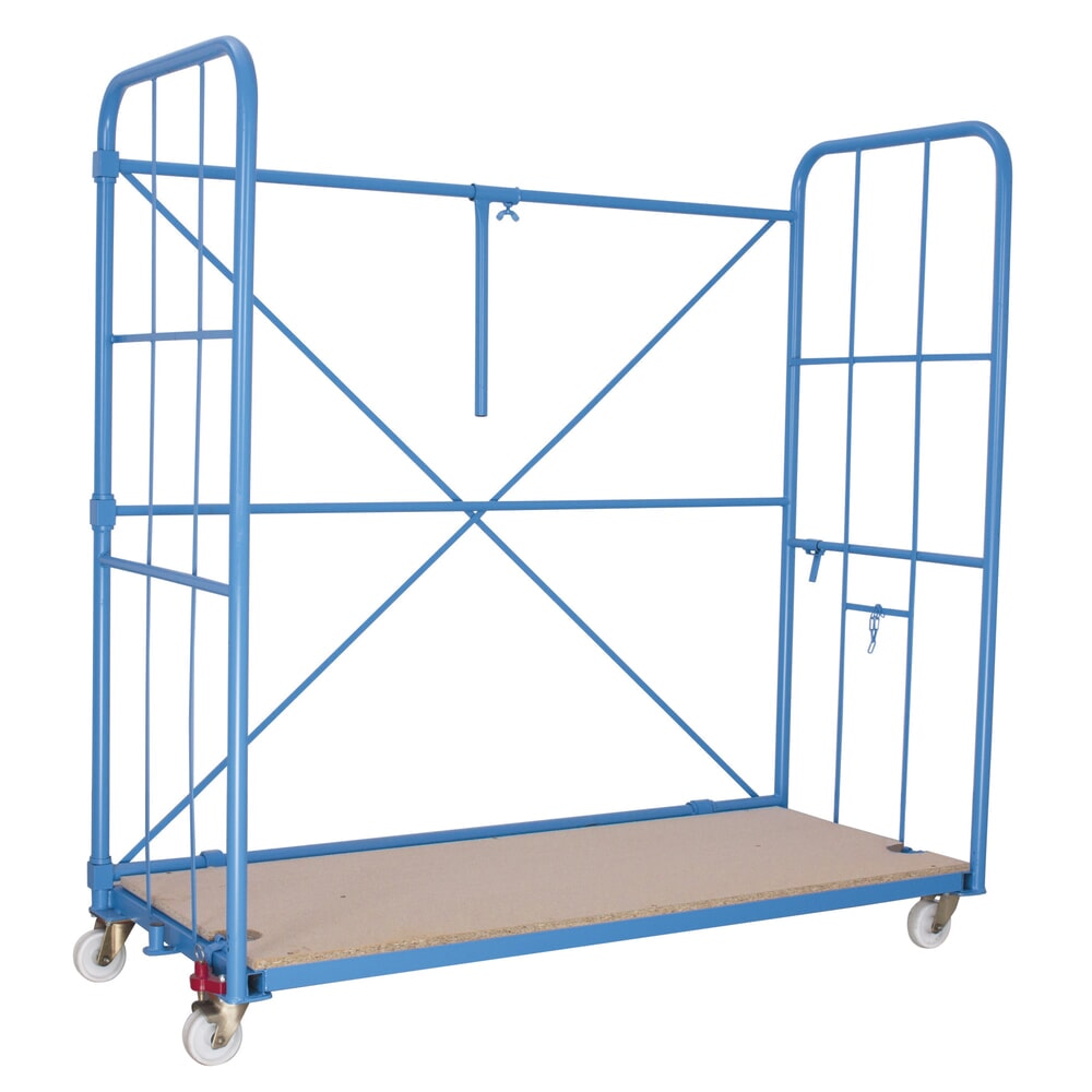 Möbel-Rollbox mit Gitterseiten + Rückenstreben, HxBxT 1.730 x 1.730 x 730 mm